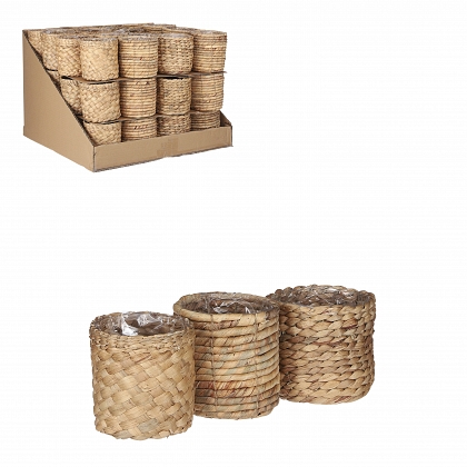 Albury maceta redondo l. marron 3 surtido display 