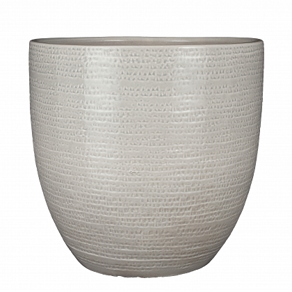 Carrie maceta redondo l. gris vidriado 