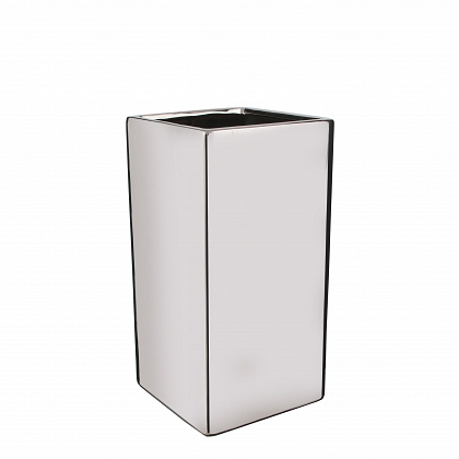 Chaz vase cuadrada Plata Ceramica