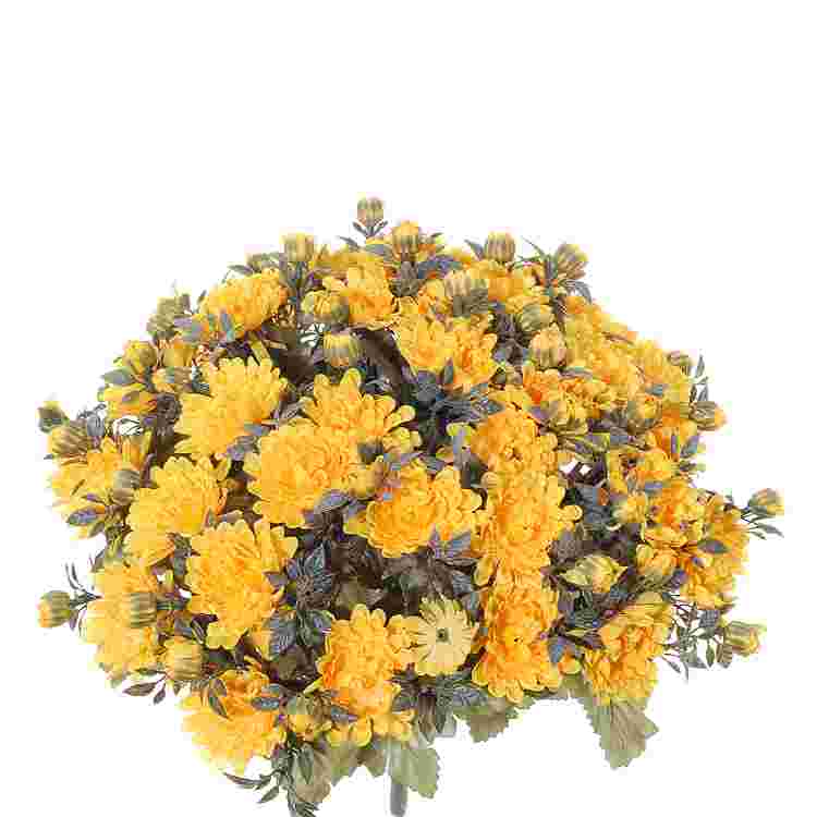 Chrysant boeket h35cm geel
