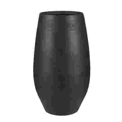 Douro vase redondo negro mate 