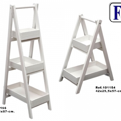 Escalera 3/b desmontable blanco