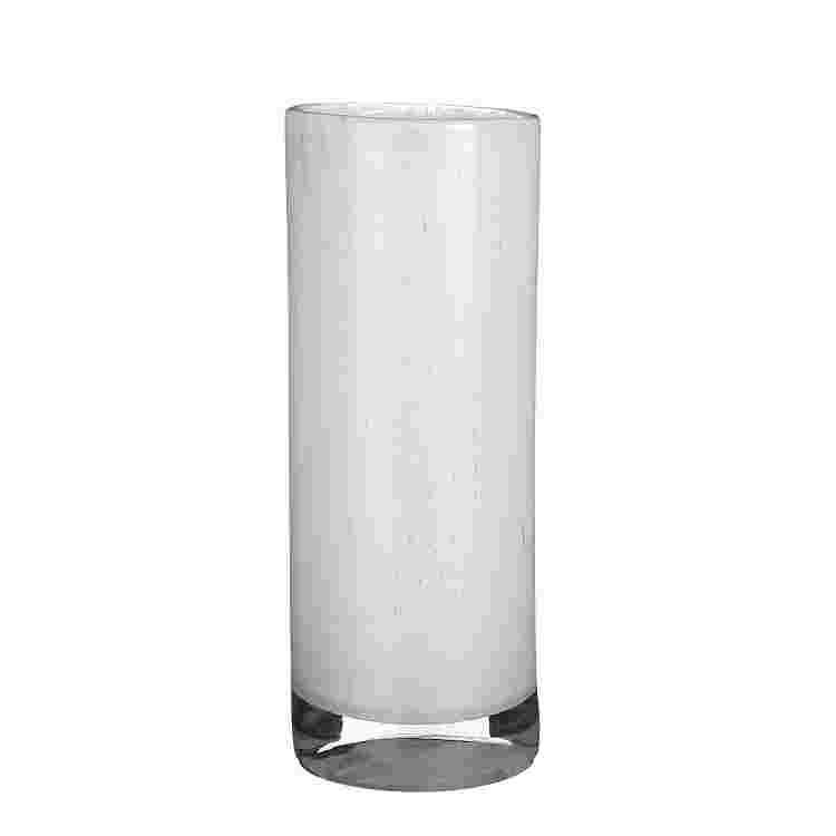 Estelle vase cilindro cristal blanco 