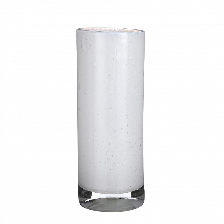 Estelle vase cilindro cristal blanco 