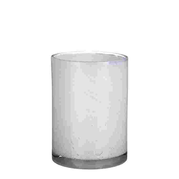 Estelle vase cilindro cristal blanco 