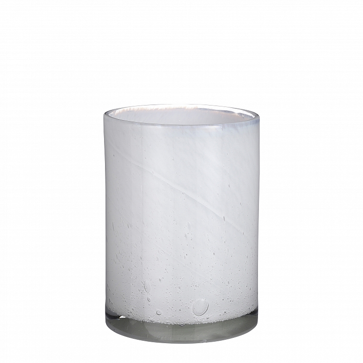 Estelle vase cilindro cristal blanco 