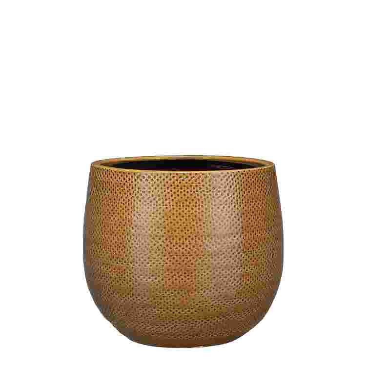 Gabriel maceta redonda Ocre  Ceramica