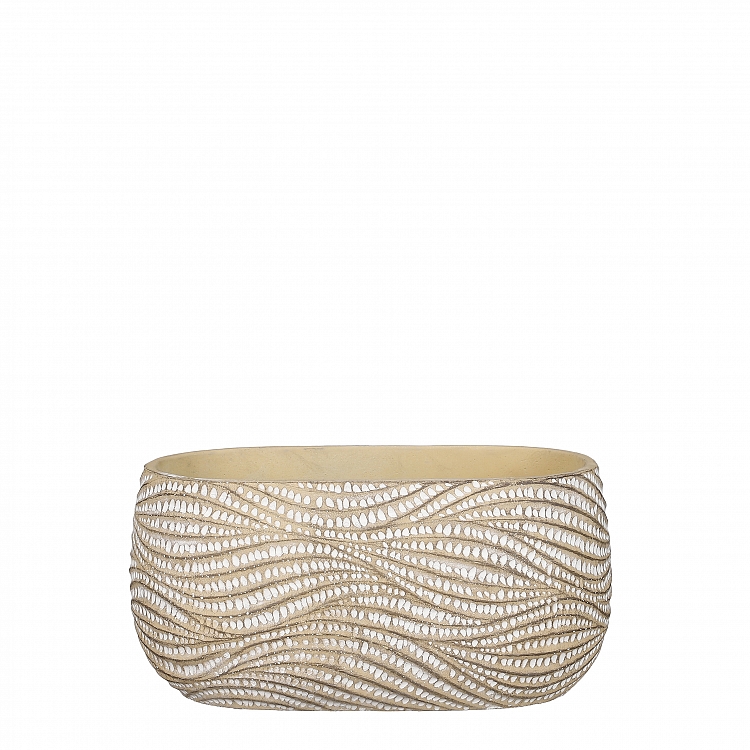 Hendrick maceta oval crema 