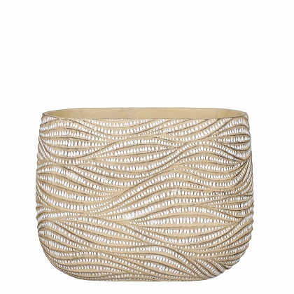 Hendrick maceta oval crema 