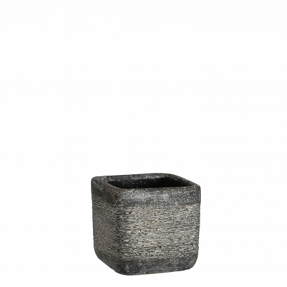Kane maceta cuadrada d. Gris  Cemento