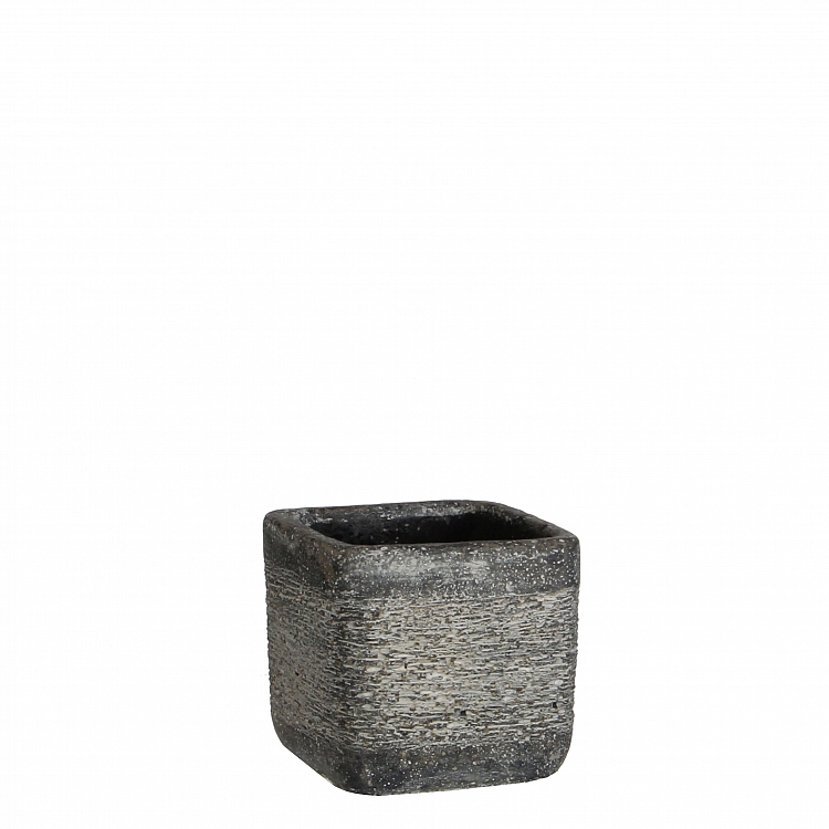 Kane maceta cuadrada d. Gris  Cemento