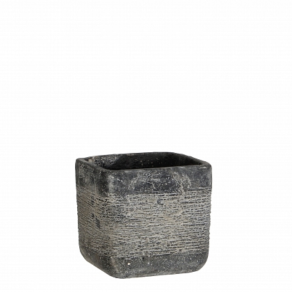 Kane maceta cuadrada d. Gris  Cemento