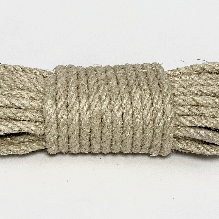Cuerda De Cáñamo Natural Hemptique 6 Mm X 6.56′ – Ideal Para Macramé Y Manualidades Enceradas