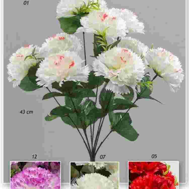 Ramo claveles x 9 43 cm.