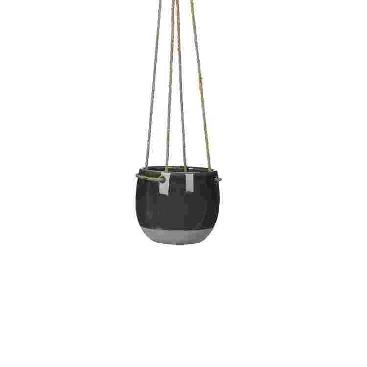 Resa hangeng maceta redonda d. Gris  Ceramica