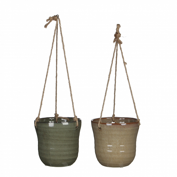 Stef hangeng maceta redonda Gris Taupe 2 surtida Ceramica Taupe,Gris