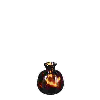 Toro vase cristal marron 