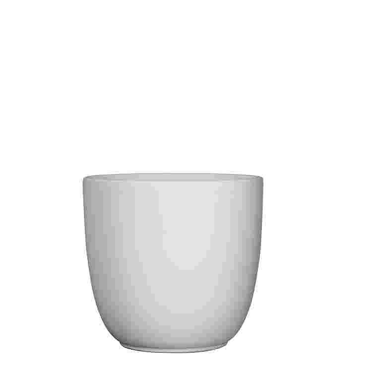 Tusca maceta redonda Blanco matt  Ceramica
