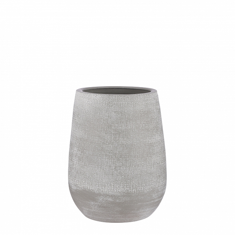 Victor vase redondo gris 
